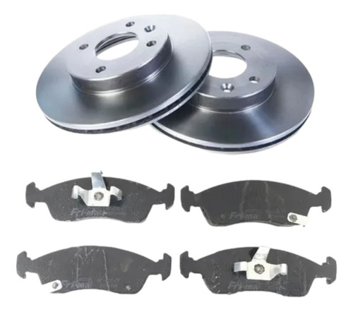 Kit Discos Freno + Pastillas Para Duster Oroch 2.0 - Cvm12