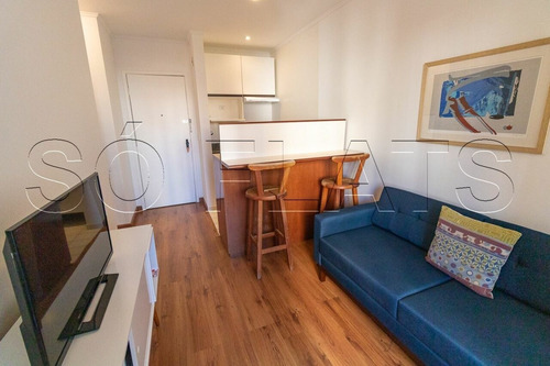 Imagem 1 de 15 de Flat Em Moema Todo Mobiliado, Venha Conhecer O Moema Top Life. - Sf25191