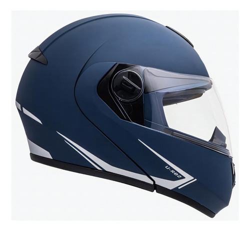 Capacete Peels U-rb2 Classic Cor Azul Fosco com Prata Tamanho do capacete 62