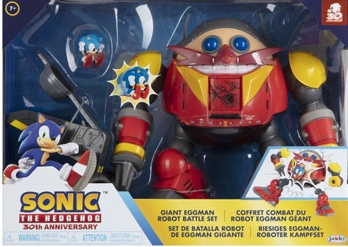 Sonic - Set De Batalla Robot De Eggman Gigante - 2 Figuras 