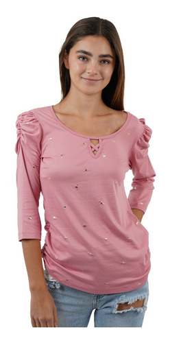 Blusa Casual Con Estampado De Flamingos Para Mujer