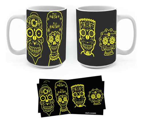 Taza Grande 450ml Familia Simpsonns Alta Calidad Mate