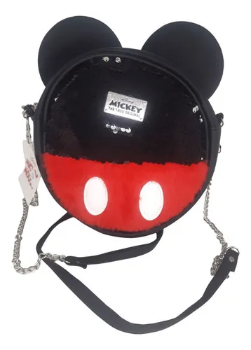 Cartera Bandolera Mickey Mouse Disney Clandestine Color Negro