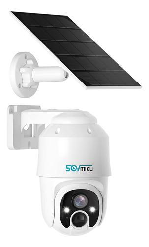 Sovmiku Camara De Seguridad Solar Cq1a 2k, Vista De 360°, Pa