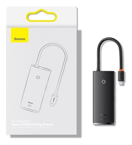 Hub Usb Baseus Tipo C 6 Puertos 2 Usb, 1 X Tipo-c, Sd, Hdmi