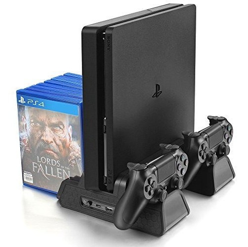 Soporte Vertical Para Ps4ps4 Slimps4 Pro Ventilador Con Carg