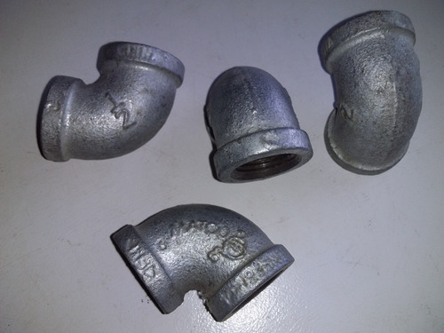 Codo 1/2'' × 90 Galvanizado Agua, Gas, Lub, Aire Pack 6 Pz