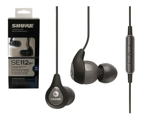 Auriculares Control De Volumen Y Micrófono Shure Se112m+-gr