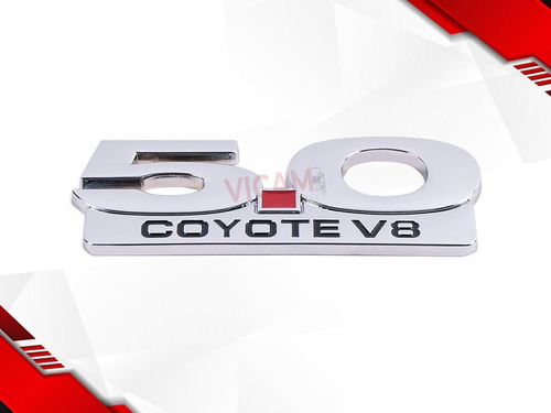 Emblema De 5.0 Coyote V8 Color Cromado