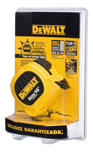 Huincha De Medir 5m/16' Diseño Compacto Dewalt Dwht34192l