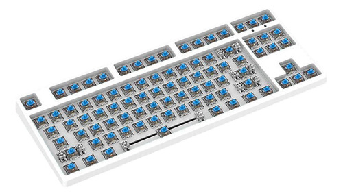 De Teclado Mecánico Con Cable Diy Con Interruptor Azul, Con