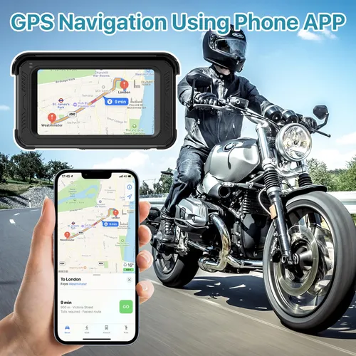 Cámara Dvr Para Motocicleta Con Carplay Inalámbrico Android