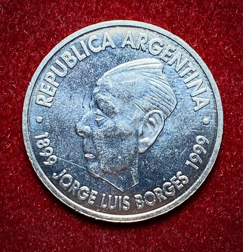 Moneda 2 Pesos Argentina 1999 Borges Km 128 Cj 7.5