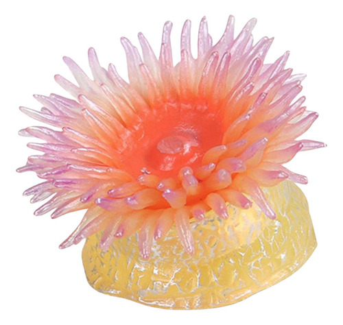 Sea Life Sea Anemone Tank Decoración Pequeña Amarillo