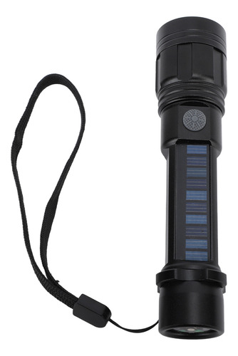 Lanterna Led Brilhante Com Zoom De 3 Modos Usb Ou Design Sol