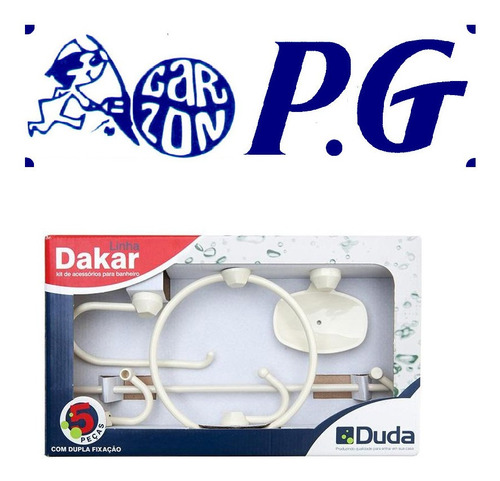 Kit De Accesorio Artefactos Para Baño Dakar 5pc Beige P G 