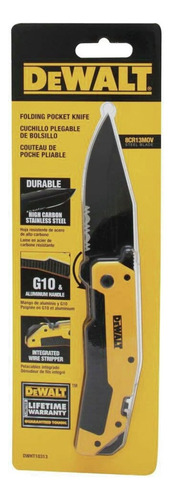 Dewalt Dwht10313 - Cuchillo De Bolsillo Plegable Prémium Mango Amarillo