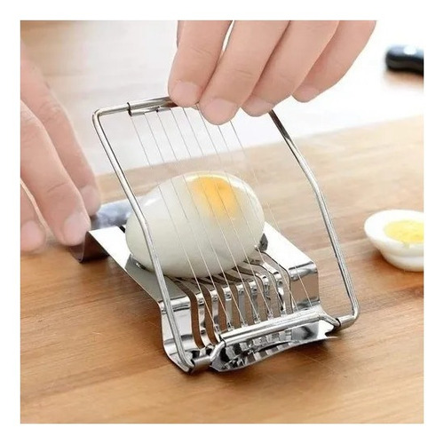 Imagen 6 de 10 de Corta Huevos Rebanador Fruta Acero Inoxidable
