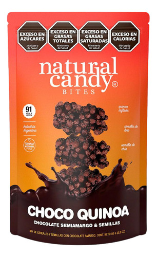 Choco Quinoa Chocolate Semi Amargo Natural Candy 80g