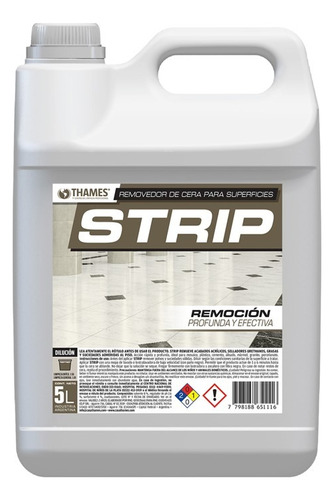 Removedor De Cera Para Superficies Strip Thames Bidon 5lts. 