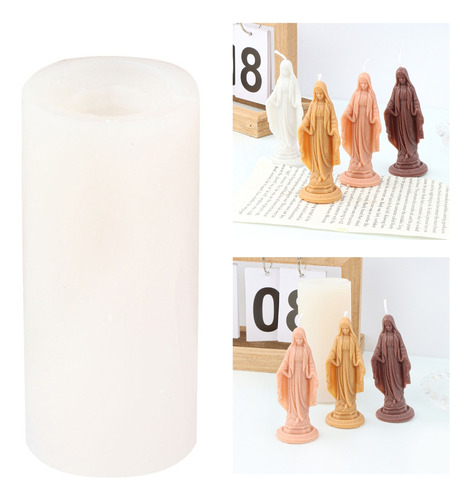 Molde De Silicona Para Velas De Pie Con Forma De Virgen Marí