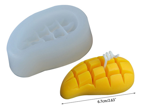 Vela Artesanal Hecha A Mano Con Forma De Mango Exquisita De