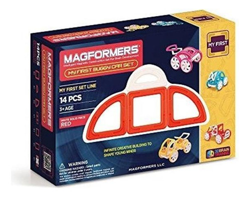 Magformers My First Buggy Car Set Rojo 14 Piezas Magnetic B.