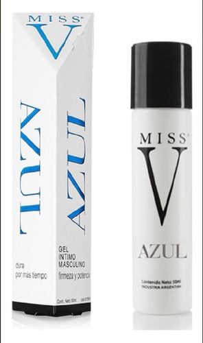 Gel Lubricante Intimo Azul Potencia Firmeza Hombre Miss V