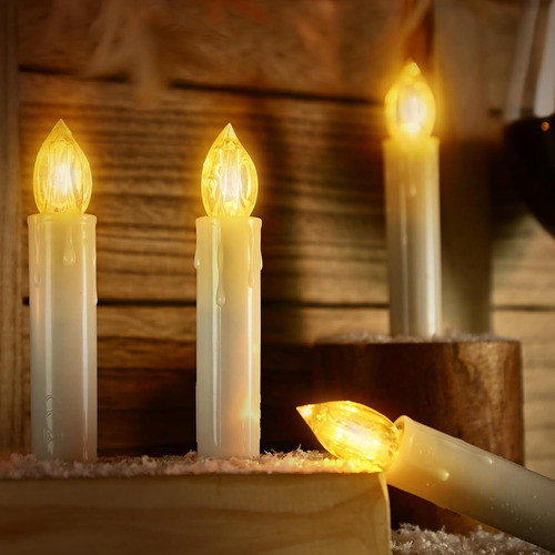 Velas Sin Llama, 12 Luces Led Parpadeantes Que Funcionan Con