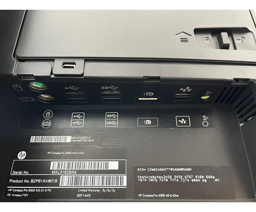 Computadora Hp All In One 3a Gen,500 Hdd, 4gb Ram, 22 (Reacondicionado)