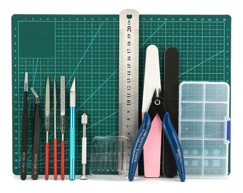 19 Piezas De Herramientas Básicas Modelo Con Una Caja De