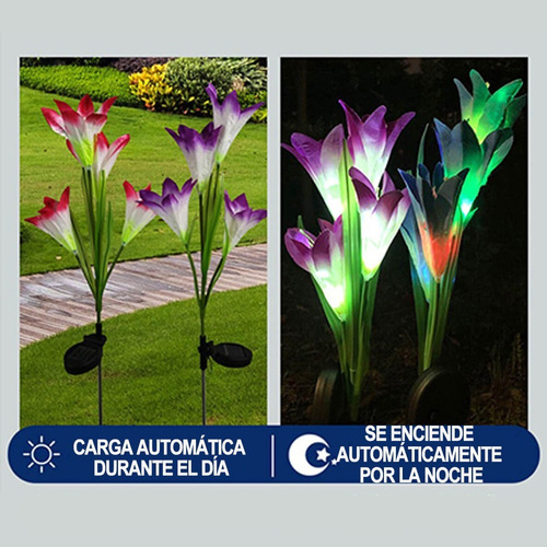 A Serie Luces Solar Exterior Jardin Led Césped Lámpara