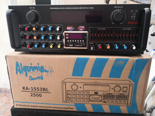 Imagen 2 de 6 de Amplificador De Sonido Alquimia Ka-1553 Bl 2000watts
