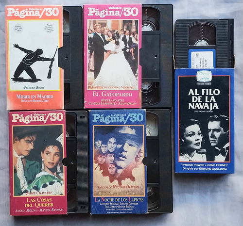 Peliculas Vhs El Gatopardo Y Al Filo De La Navaja Lote X 5 (Usado)