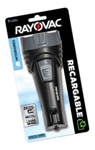 Linterna 7 Led Recargable Rayovac Alcance 48m Carga De 38hs