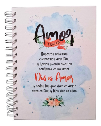 Cuaderno Tapa Dura/ Regalería Cristiana/ Dios Es Amor