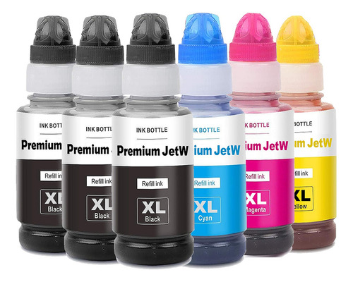 6x Tinta Para Epson T544 L3150 L3210 L3110 L5190 L5290 L3250 Tinta 300ml Super Black 100ml Yellow 100ml Magenta 100ml Ciano