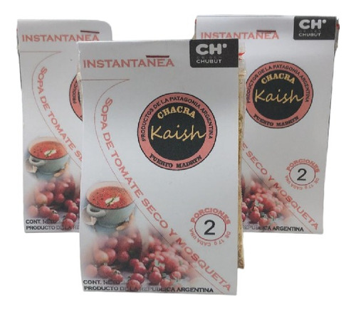 Sopa Instantánea De Tomate Seco Y Mosqueta Kaish Pack X3u