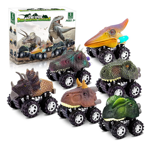 Juguetes De Dinosaurio Set X 6 Autos De Dinosaurio Envío Ya