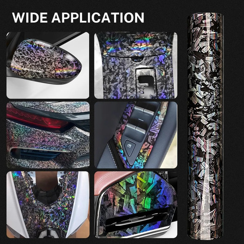 ` Vinil Fibra Carbon Glossy Wrap Automotriz Envoltura