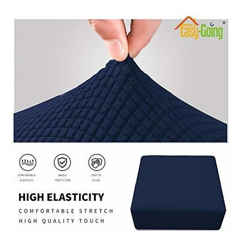 Funda Elastica Para Sillon Taburete Tamaño Mediano Azul