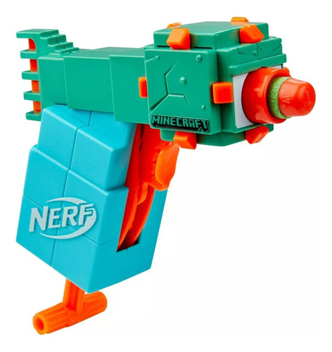 Nerf Minecraft Microshots Guardian Blaster Pistola De Dardos