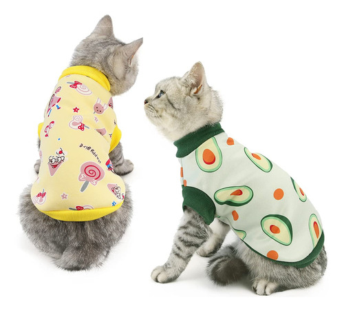 Ropa Para Mascotas, Paquete De 2 Suéteres Para Gatos, Ropa.