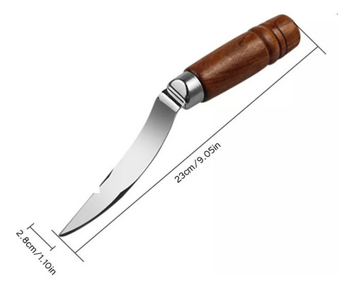 Cuchillo Pelador De Cocos Y Frutas De Acero Inoxidable.