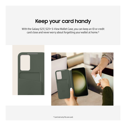 Funda De Teléfono S-view Wallet Para Samsung Galaxy S23+ Plu
