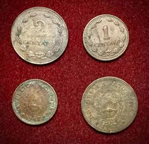 Comprar Lote X4 Monedas Cobre Argentina Distintos Años Miralas