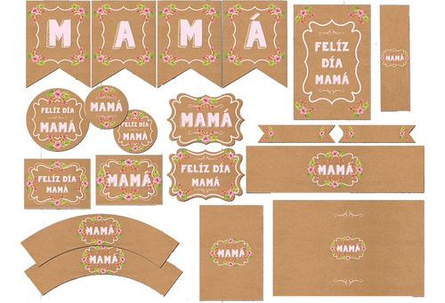Kit Imprimible Día De La Madre Pdf Listo Para Imprimir!