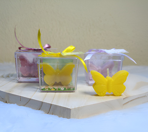 20 Lembrancinhas Vela Perfumada De Borboleta Na Caixinha