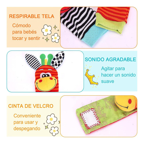 Hu Sonajas For Bebe Calcetines Juguete Estimulación