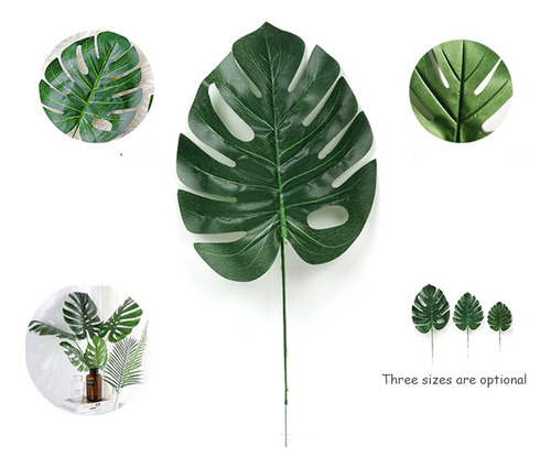 12 Tapetes De Mesa Con Hojas De Tortuga Artificiales, Verdes